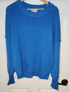 Crewneck Sweater With Puff Sleeves